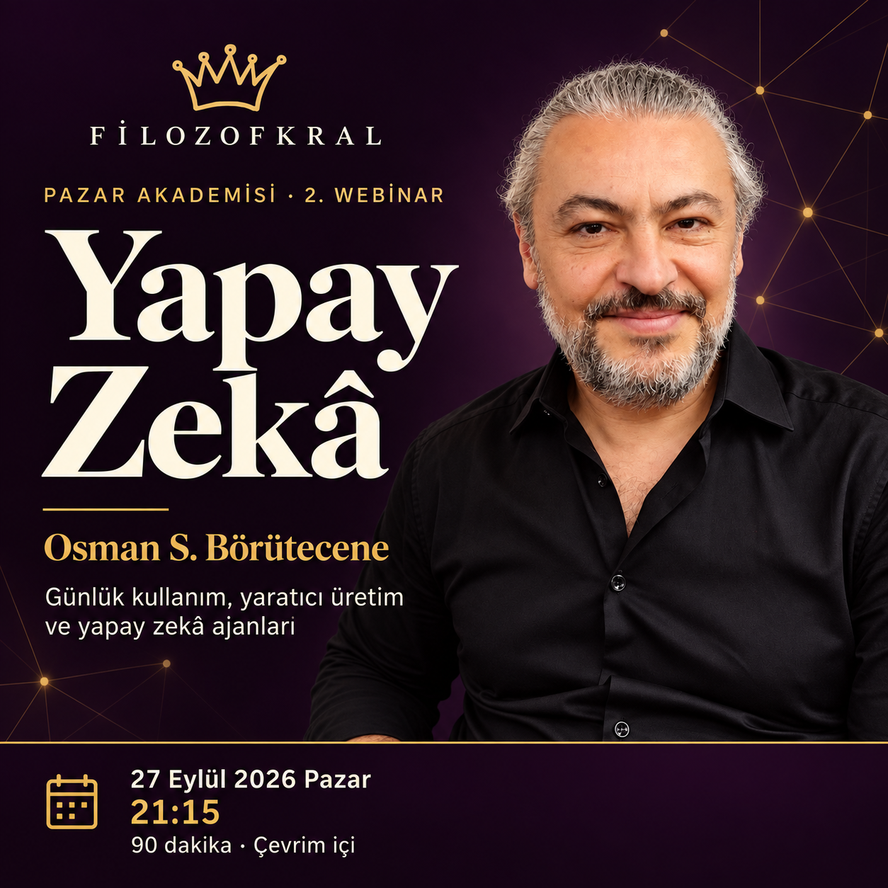 Yapay Zekâ webinarı — Osman S. Börütecene, 27 Eylül 2026 Pazar 21:15